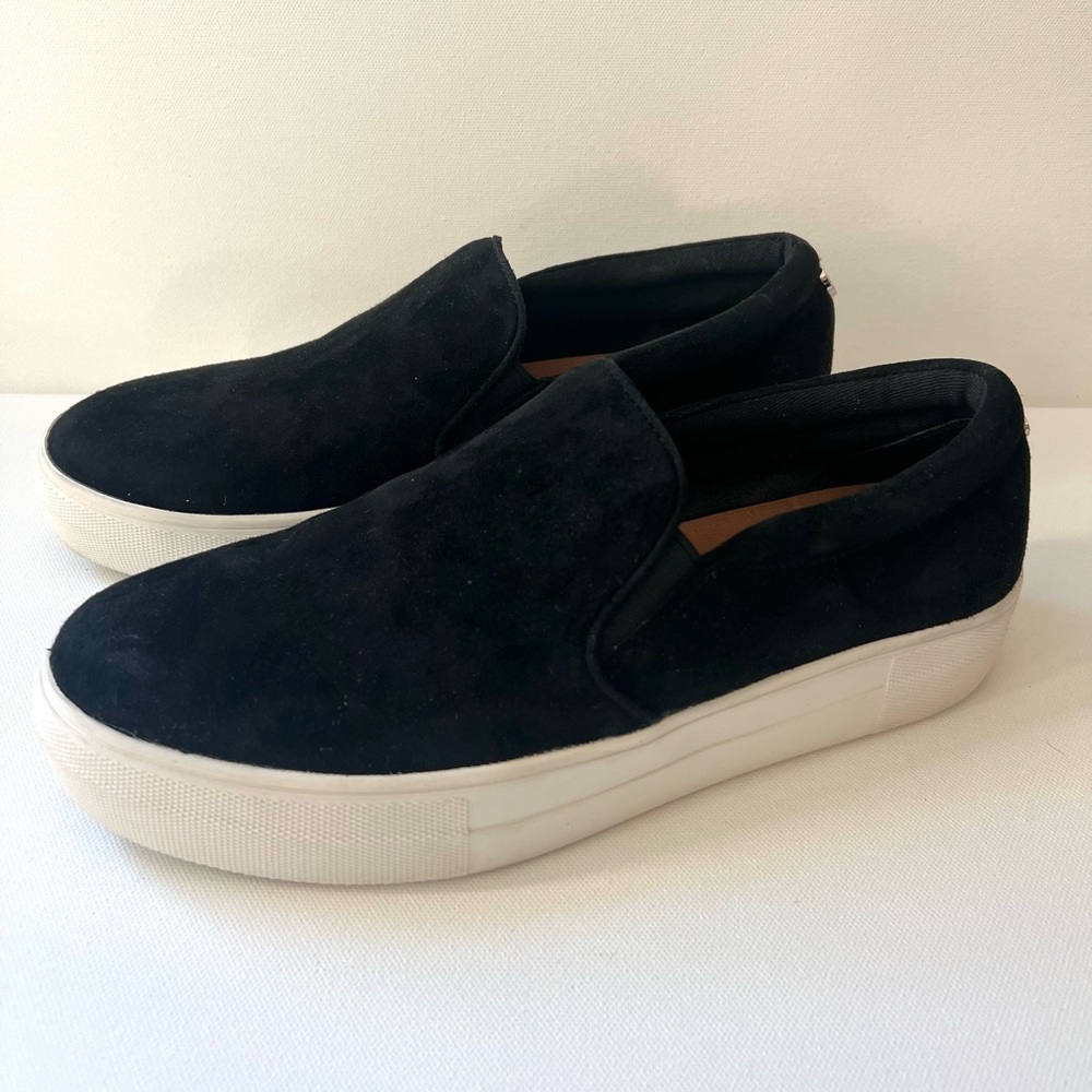 Steve Madden Black suede slip on Shoes
